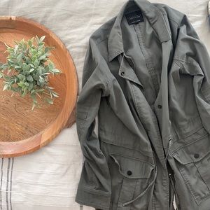 Forest green cargo jacket
